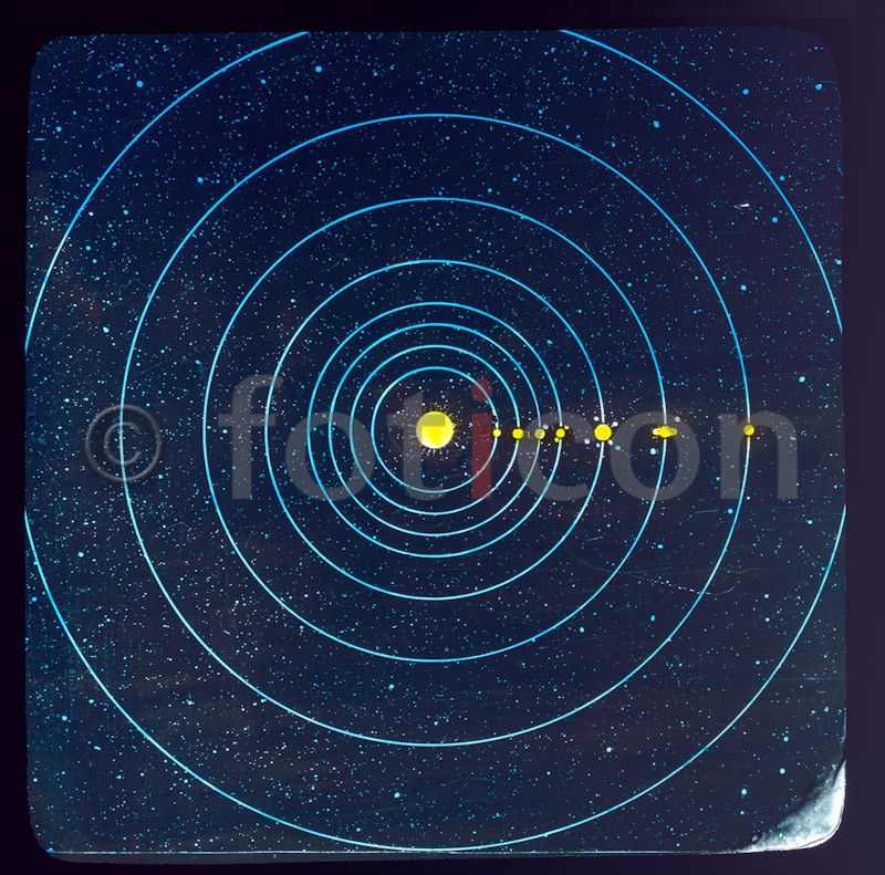 Das Kopernikanische Weltsystem --- The Copernican system - Foto foticon-simon-sternenwelt-267-010.jpg | foticon.de - Bilddatenbank für Motive aus Geschichte und Kultur